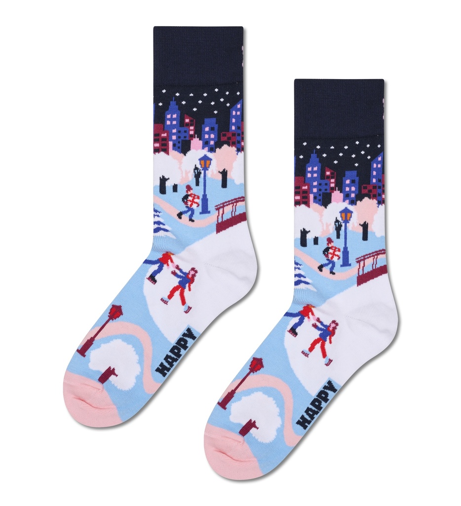 Ice Skating In The City Sock