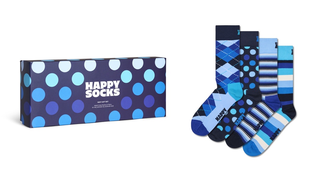 4-Pack Navy Socks Gift Set