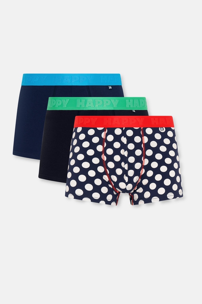 3-Pack Navy Big Dot Short Boxers