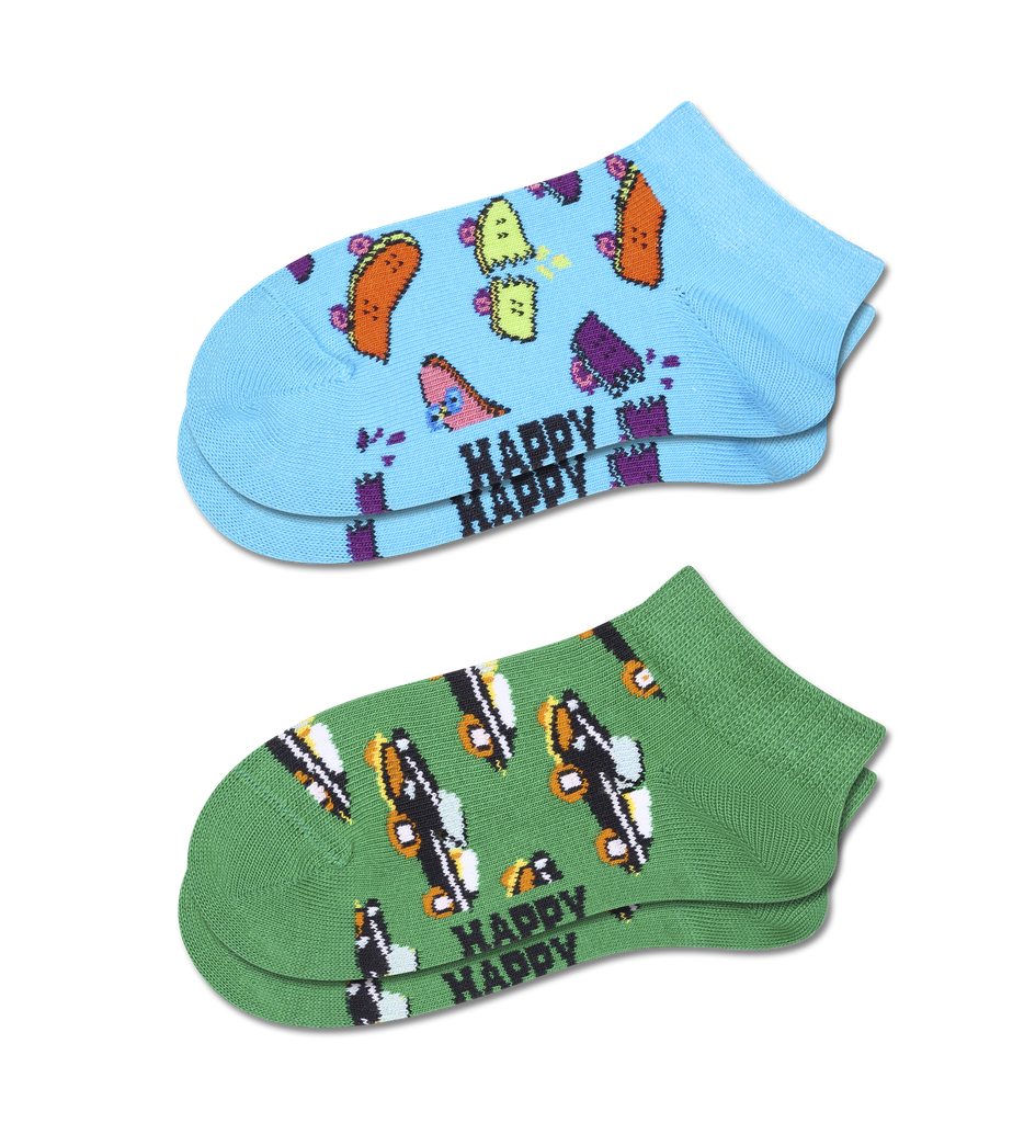Kids 2-Pack Skateboard Low Socks
