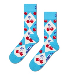 Cherry Argyle Sock
